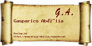 Gasparics Abélia névjegykártya